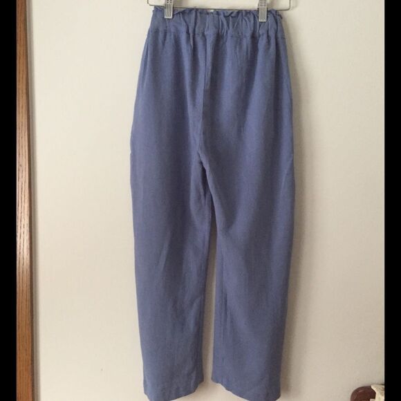 Ana Camila blue ankle pants, elastic waist, side pockets, size S - Picture 4 of 7